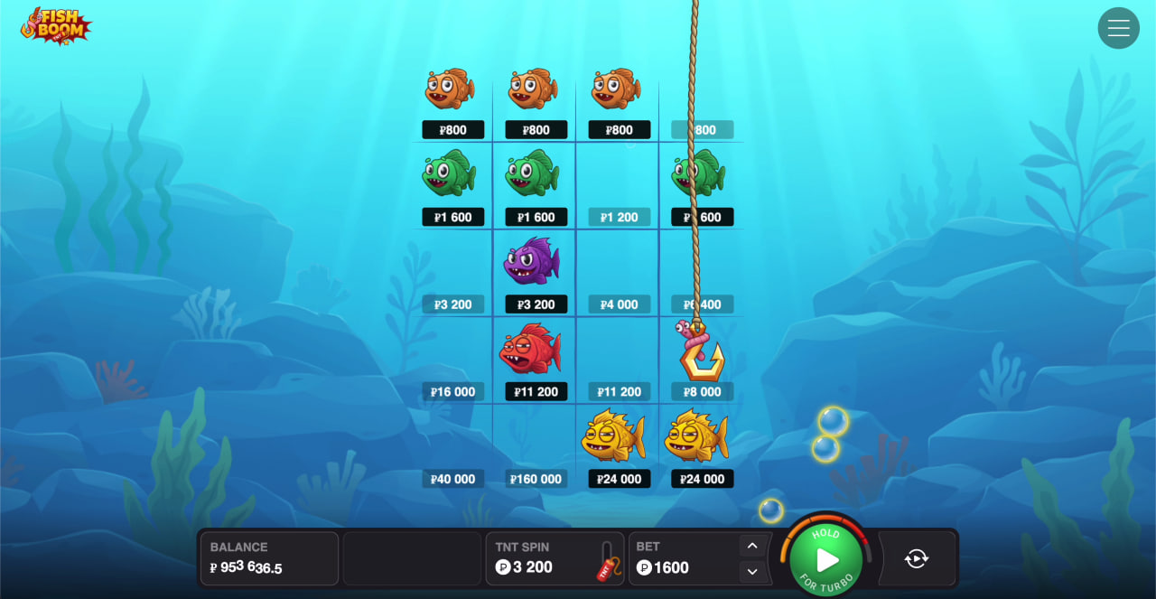 Fish Boom demo - 4x4 grid fishing game
